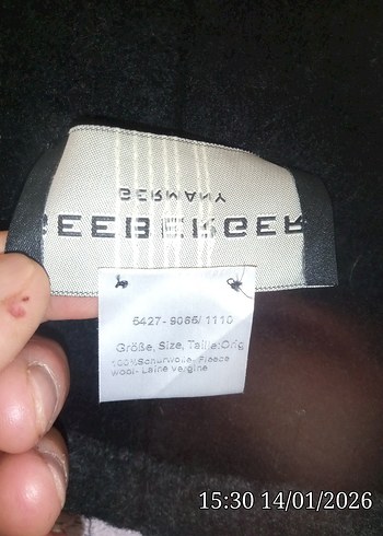 Gri Siyah Kadın Polar Bere Velcro Detaylı - Görsel 7