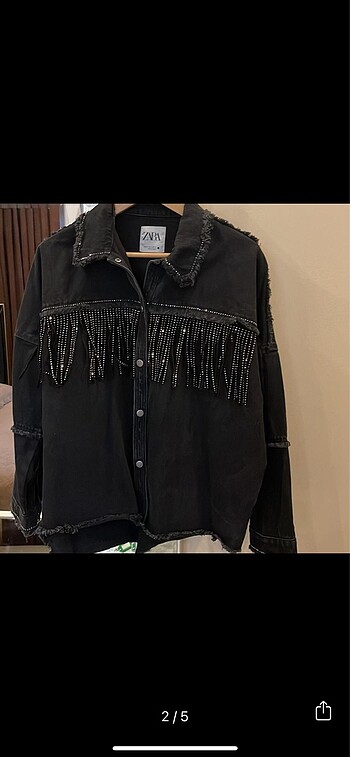 zara püsgüllü kot ceket