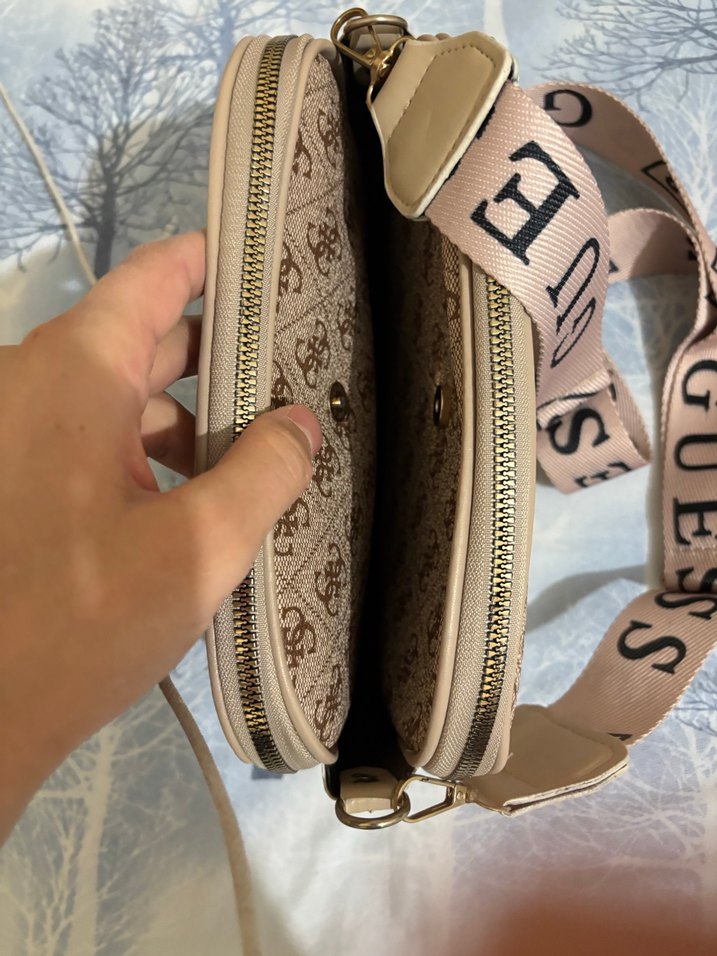 Kahverengi Desenli Kadın Çapraz Çanta - Görsel 4