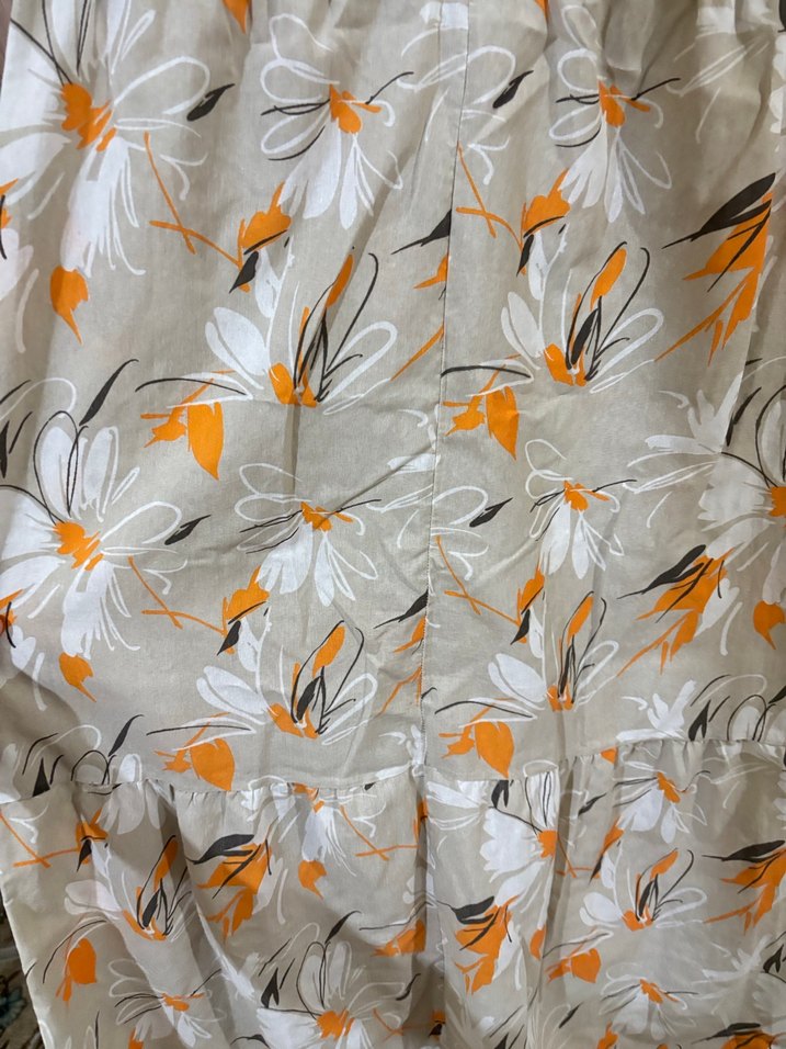 Bej Çiçekli Uzun Bohem Elbise - Görsel 3