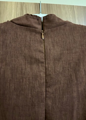 Kahverengi Uzun tesettür Elbise - Görsel 7