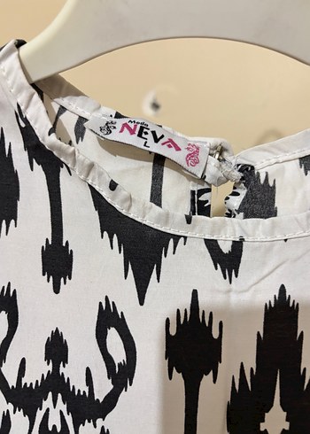 Uzun Kollu Bohem Batik Desenli Elbise - Görsel 3