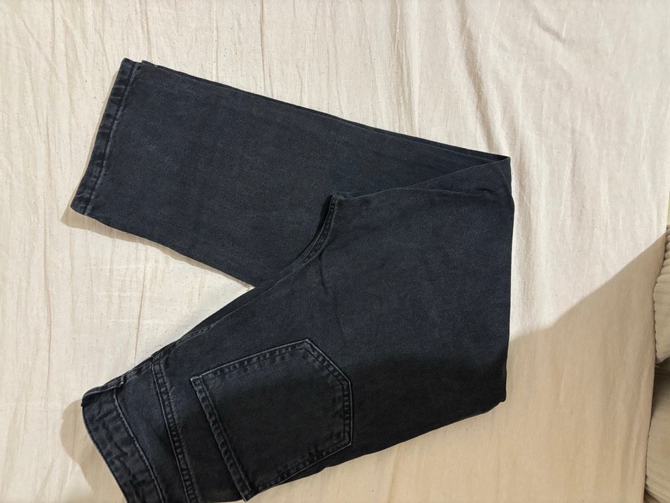 Siyah Midi Normal Kesim Kadın Kot Pantolon - Görsel 2