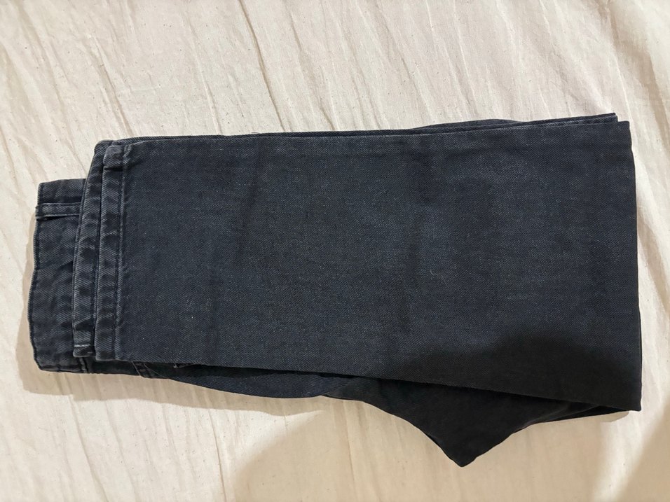 Siyah Midi Normal Kesim Kadın Kot Pantolon - Görsel 3