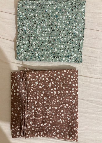 Çiçek Desenli Pileli Kadın tesettür eşarp - Görsel 5