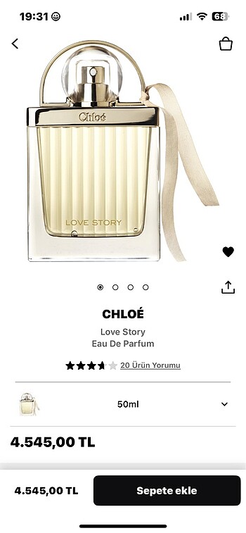 Chloe love story 50 ml parfüm