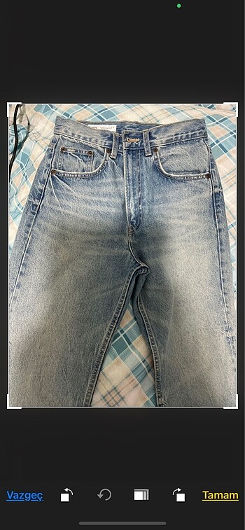 Zara TRF MAVİ YÜKSEK BEL STRAİGHT FİT JEAN