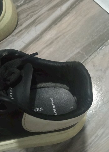 Siyah Platform Topuklu Minimalist Kadın Spor Ayakkabı - Görsel 4