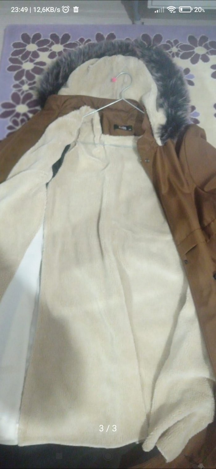 Kahverengi Uzun Kadın Kaban - Görsel 3