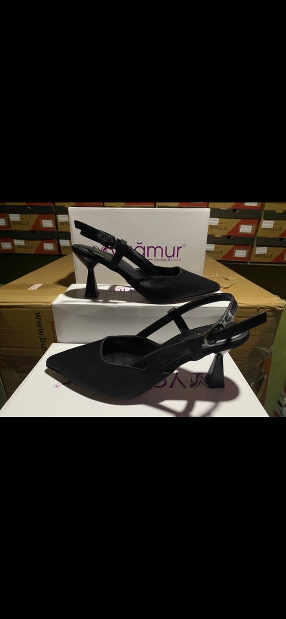 Siyah Stiletto Topuklu Kadın Ayakkabı - Görsel 2