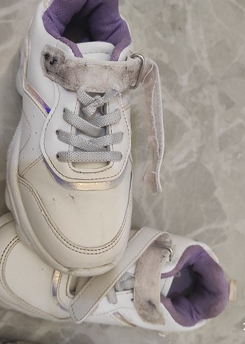 29 Beden Mor Kız Çocuk Spor Ayakkabısı Velcro