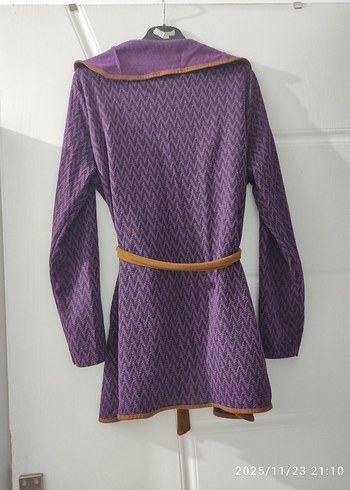 Mor Yılan Desenli Midi Kadın Sabahlık - Görsel 5