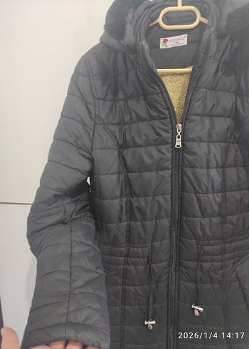 Kadın Siyah Uzun Sıcak Kış Montu - Görsel 3