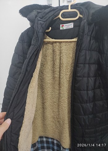 Kadın Siyah Uzun Sıcak Kış Montu - Görsel 4