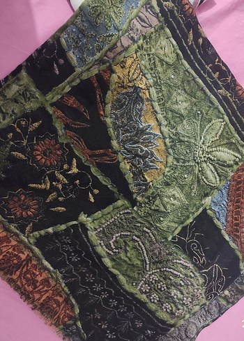 Piliseli Bohem Çok Renkli Kadın Fular - Görsel 3