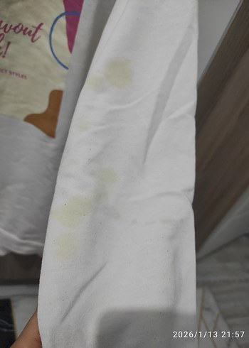 Kadın Beyaz Baskılı Uzun Kollu Sweatshirt - Görsel 3