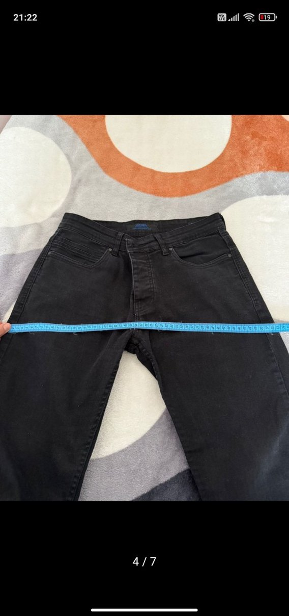 Erkek Siyah Regular Fit Kot Pantolon - Görsel 4