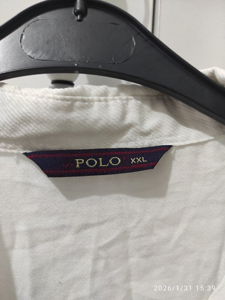 Beyaz Uzun Kollu Keten Midi Gömlek - Görsel 3