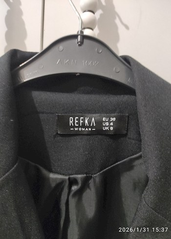 Düğmeli Siyah Kadın Ceket - Görsel 3