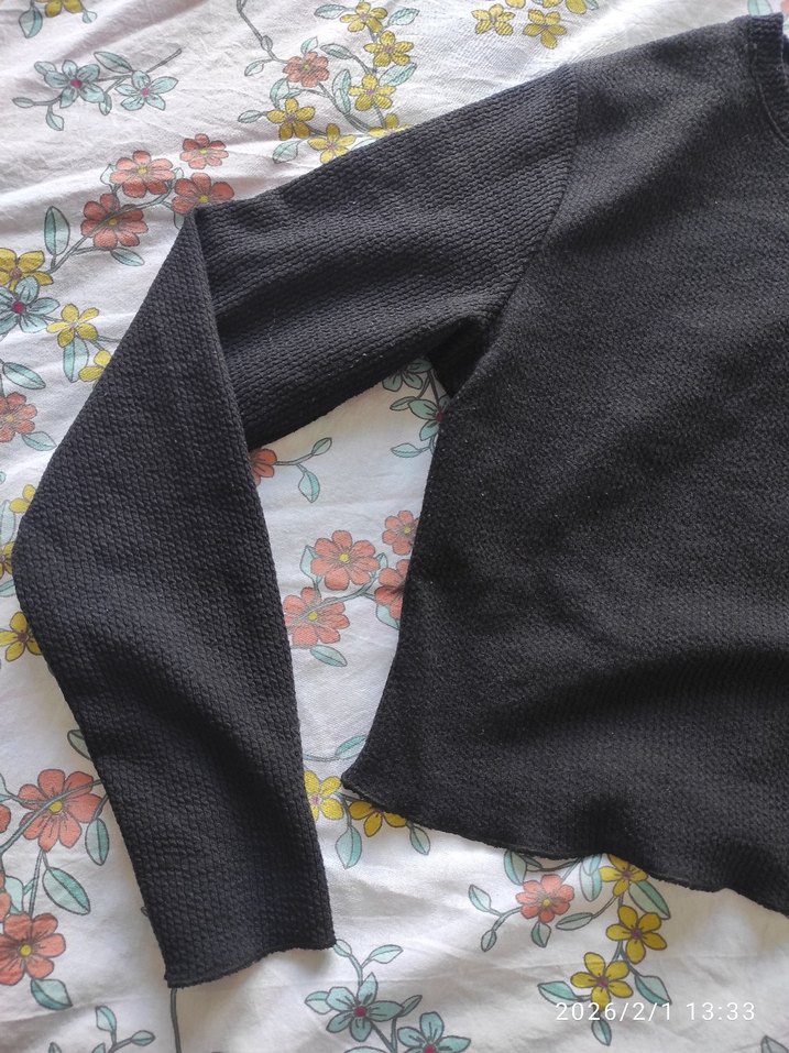 Gri Uzun Kollu Salaş Kadın Kazak - Görsel 3