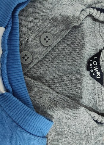 Gri Erkek Çocuk Örme Sweatshirt - Görsel 4