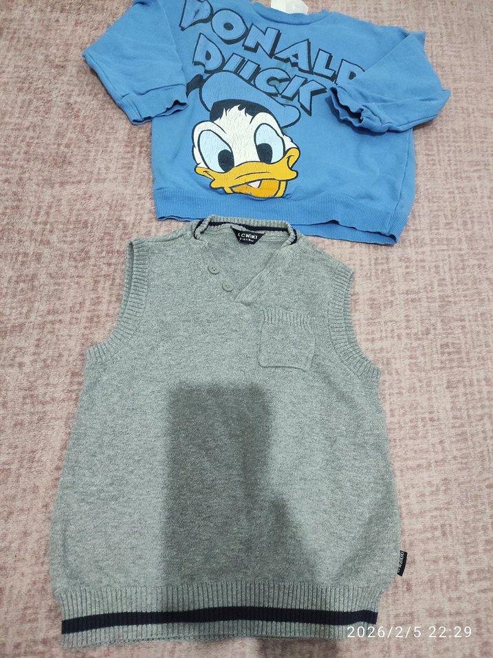 Gri Erkek Çocuk Örme Sweatshirt - Görsel 3