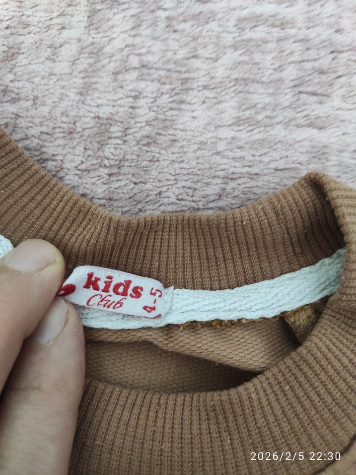 Kız Çocuk Bej Kemerli Eşofman Altı - Görsel 3