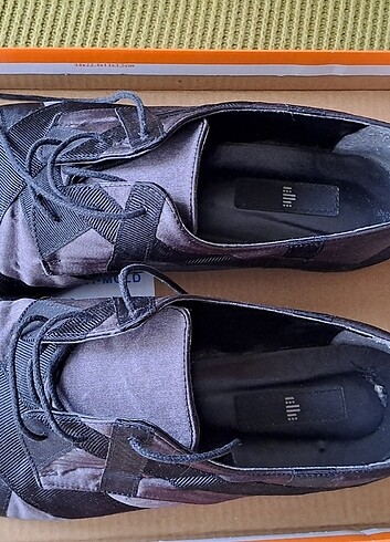 40 Beden gri Renk Elle Oxford Ayakkabı