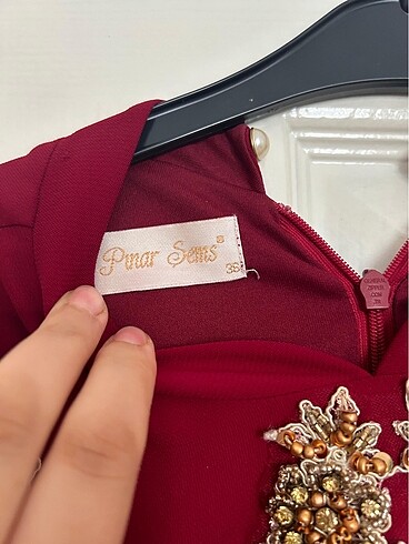 38 Beden bordo Renk Abiye