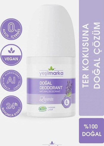Yeşilmarka Lavanta Doğal Roll-On Deodorant 50 ml - Görsel 3