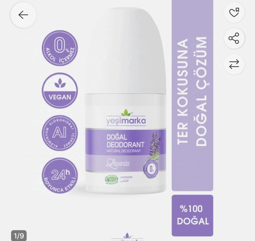 Yeşilmarka Lavanta Doğal Roll-On Deodorant 50 ml - Görsel 3