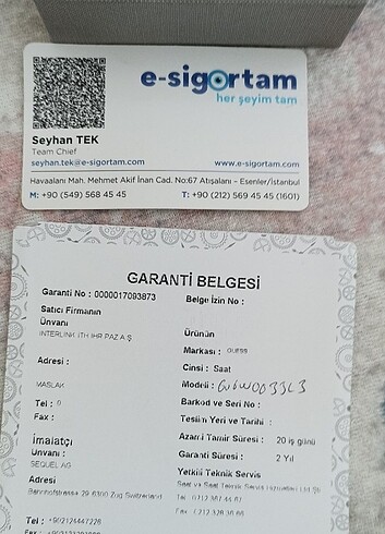 Beden Gues kol saati orjinal hediye geldi