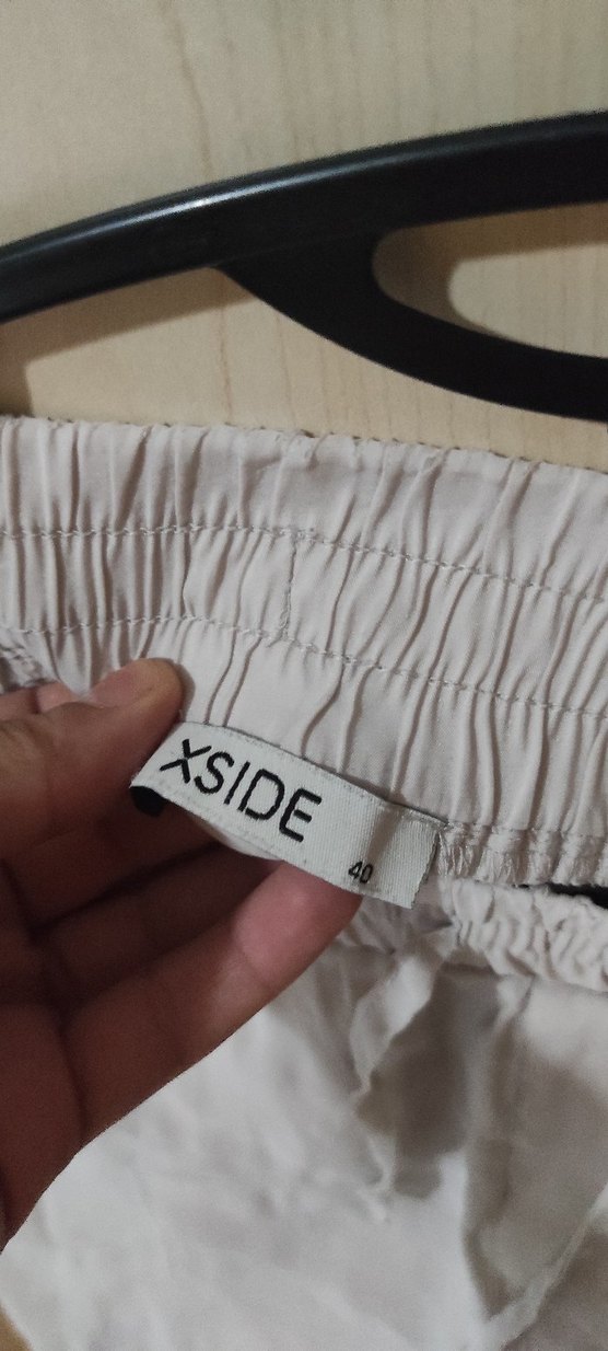 Gri Rahat Kesim Keten Kadın Pantolon - Görsel 2