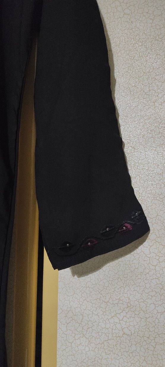 Uzun Siyah Gotik Hamile Tunik - Görsel 4