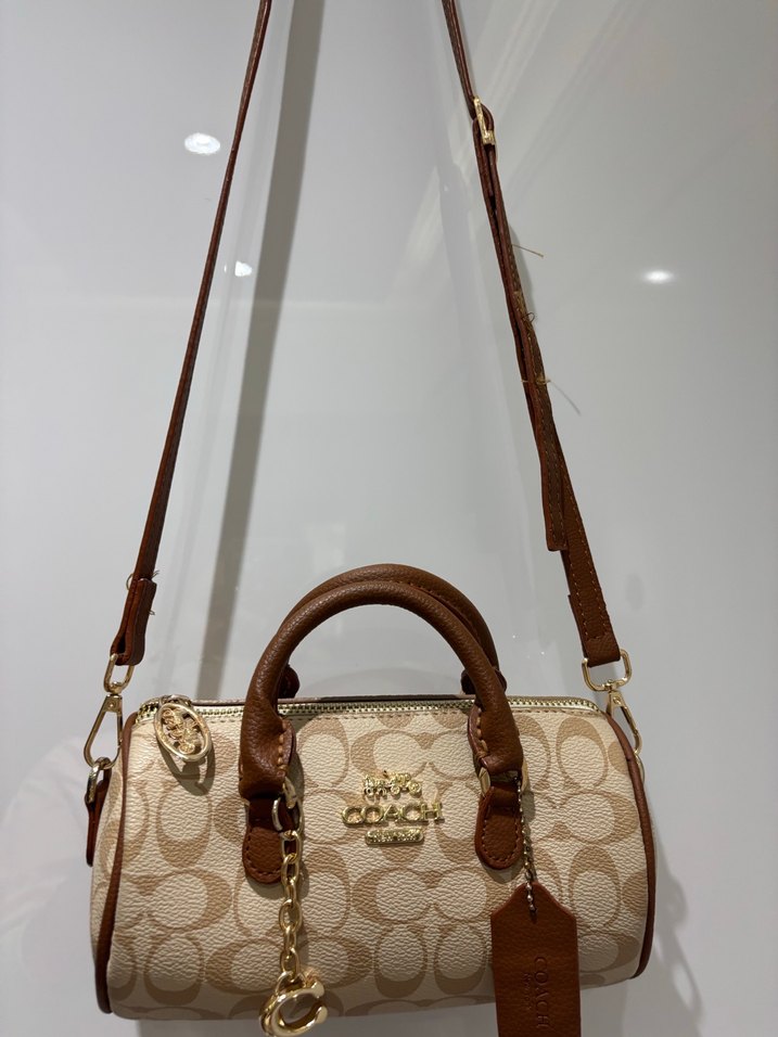 Bej Deri Kadın Omuz Çantası - Görsel 2