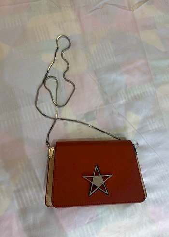 Zincir Detaylı Bej Deri Kadın Çanta - Görsel 4