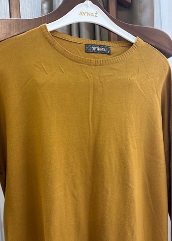 Setrms Uzun Kollu Kahverengi Salaş Kadın Kazak - Görsel 4