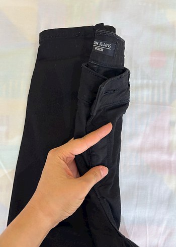 Siyah Dar Kesim Midi Boy Kadın Kot Pantolon - Görsel 4