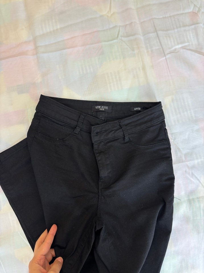 Siyah Dar Kesim Midi Boy Kadın Kot Pantolon - Görsel 3