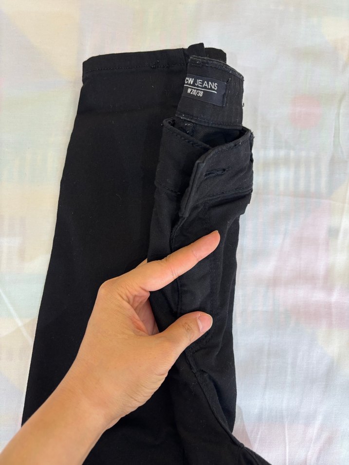 Siyah Dar Kesim Midi Boy Kadın Kot Pantolon - Görsel 4