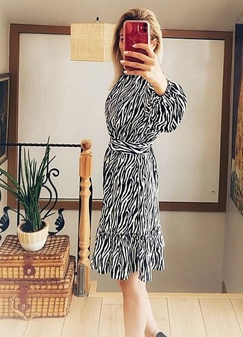 Zebra elbise