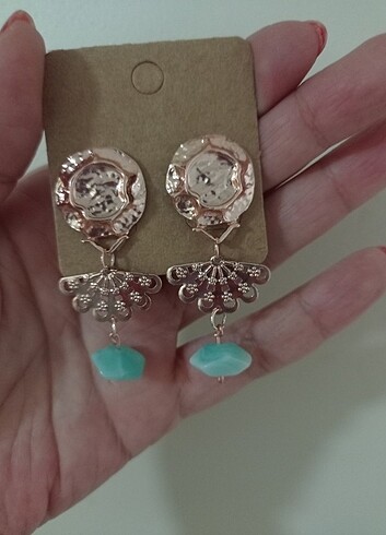 Diğer Rose Gold tasarım küpe 