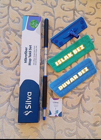 SİLVA MİKROFİBER ISLAK DUVAR MOP SETİ