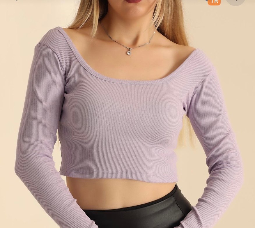 Kayık yaka bluz - Görsel 3