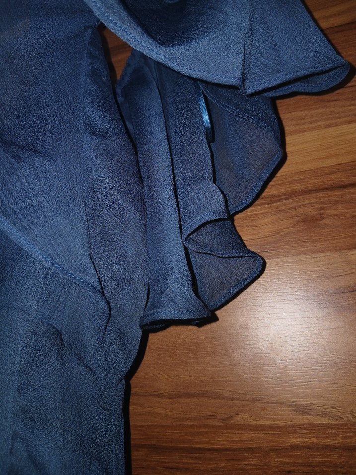 Kadın Lacivert Elbise - V Yakalı, Fermuarlı - Görsel 5