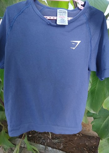 GYMSHARK Lacivert Kısa Kollu Spor Tişört - Görsel 2