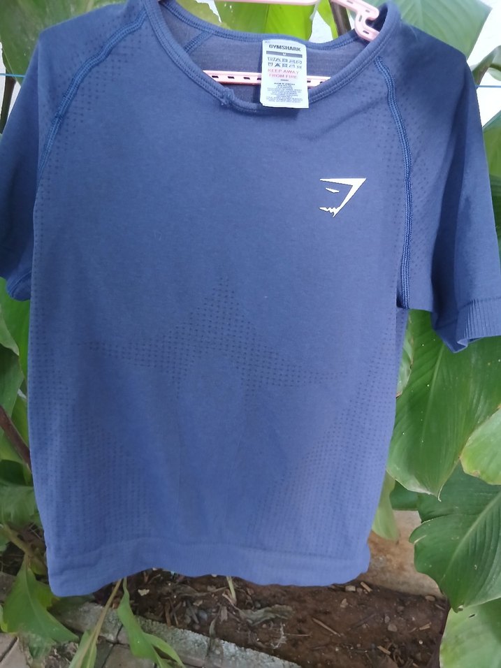 GYMSHARK Lacivert Kısa Kollu Spor Tişört - Görsel 2