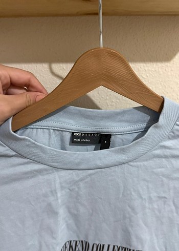 Açık Mavi Kadın Uzun Kollu Baskılı Tişört - Ana görsel