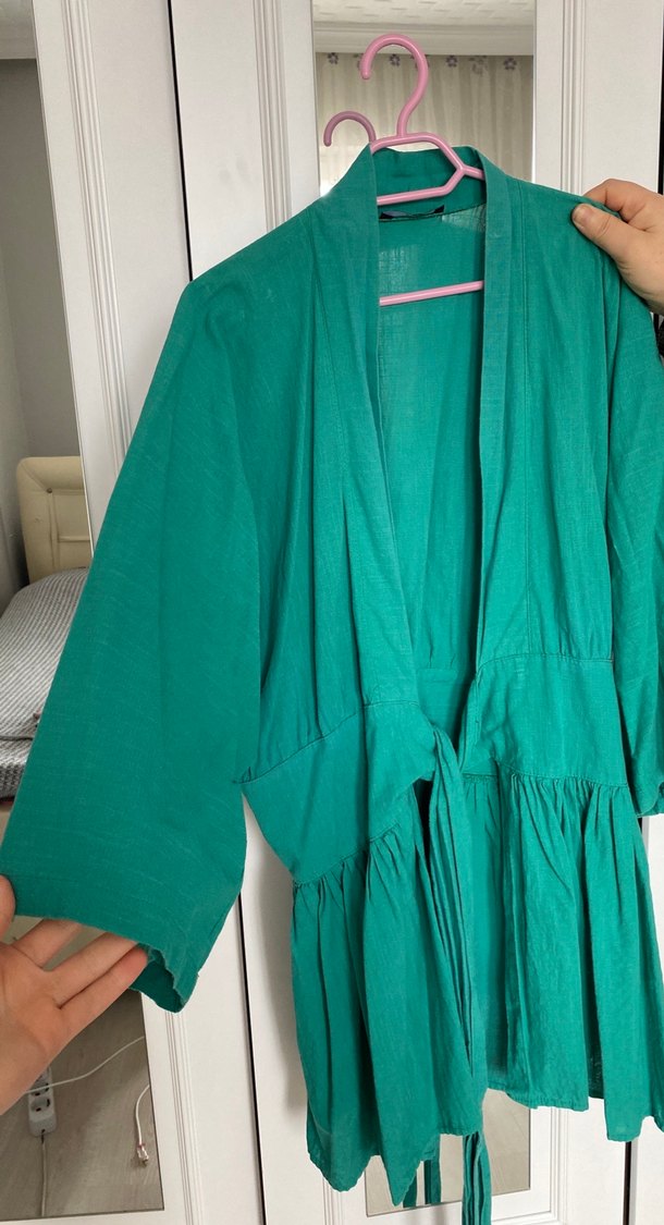 Yeşil Midi Gömlek - Görsel 2