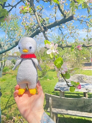  Beden Renk Amigurumi Penguen Çıngırak Uyku Arkadaşı Set